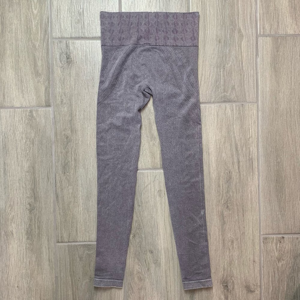 Mono B Purple/Gray Design Print Yoga Active Leggings Size S